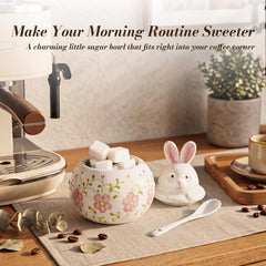 12oz sugar canister style sugar bowl for coffee bar counter