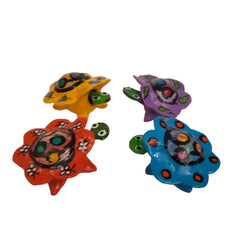 Turtle figurines 2 x 1 x 2 inches hand painted
