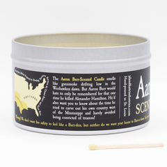 Aaron Burr candle hand-poured in St Louis Missouri