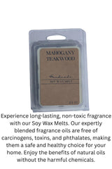 Cedar wood and oak wood scent with warm mahogany