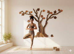 Handcrafted 3D maple tree wall art for bedroom