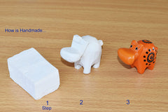 Handmade from Africa soapstone figurines by artisans