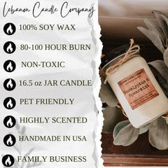 16oz mason jar candle burn time 80-100 hours