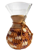 Handmade crochet coffeemaker cozy for Chemex 6 Cup