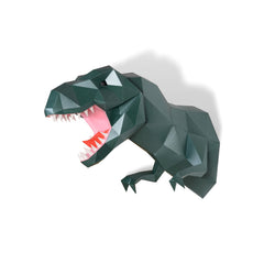 Handmade dinosaur figurine with 3D paper art effect