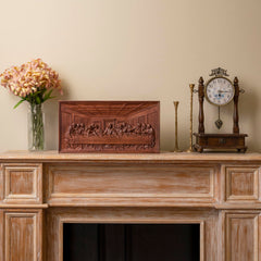 European beech wood craftsmanship The Last Supper plaque