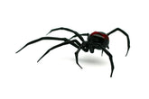 Handmade Glass Black Widow Spider Figurine front view on display
