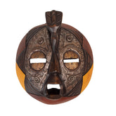 Handmade In Ghana wooden round wall mask decorative art