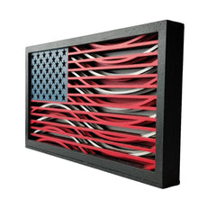 Handmade Layered Mini Waving American Flag AMF2002 on desk