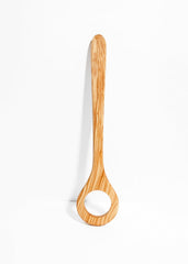 Dough whisk olive wood 13.5 inch in natural grain