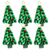 Handmade pine tree napkin rings set of 6 on a festive table