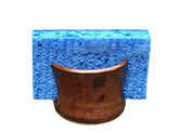Handmade sponge holder sink caddy copper stoneware