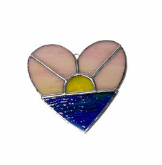 Handmade stained glass sun catcher display for window decor