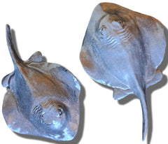 Handmade Stingray Figurine with gray stone finish