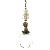 Handmade sun catcher with Buddha crystal and 40mm sphere