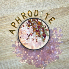 Handmade vegan crystal candle by BlkGrlMagick