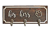 Pine back version with stain option for handmade wood leash holder