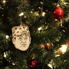 Birch wood ornament crafted in Portland studio