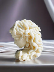 Handmaded Medusa snake head candle full sculpture view