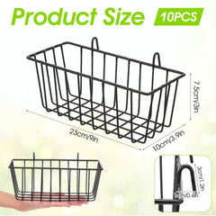 Black hanging wire baskets 9L x 3.9W x 3H inches
