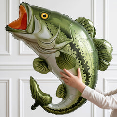 HAPPY BIRTHDAY banner with fishing motif