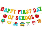 Happy First Day of School banner front view