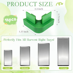 16-pcs tray stackers for Harvest Right freeze dryer trays green