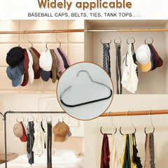 Closet hat rack for baseball caps