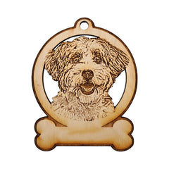 Havanese ornament wooden keepsake for Christmas tree
