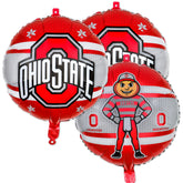 Havercamp Ohio State Balloons 3-pcs set featuring Brutus the Buckeye