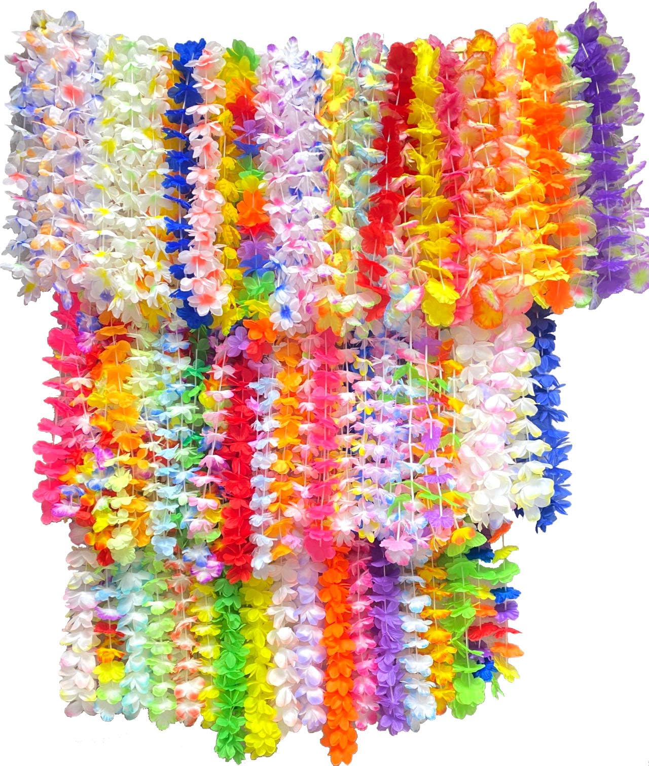 200pcs Hawaiian Leis set silk flower necklaces