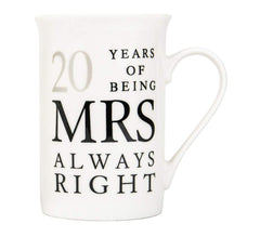 Haysoms Ivory 20th Anniversary mugs 4 inch size