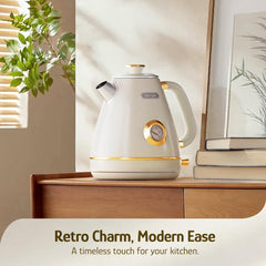 Hazel Quinn Retro Electric Kettle 1.7L capacity label