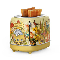 Hazel Quinn X Eduardo Recife 2-Slice Retro Toaster with 3 functions Cancel Defrost Reheat