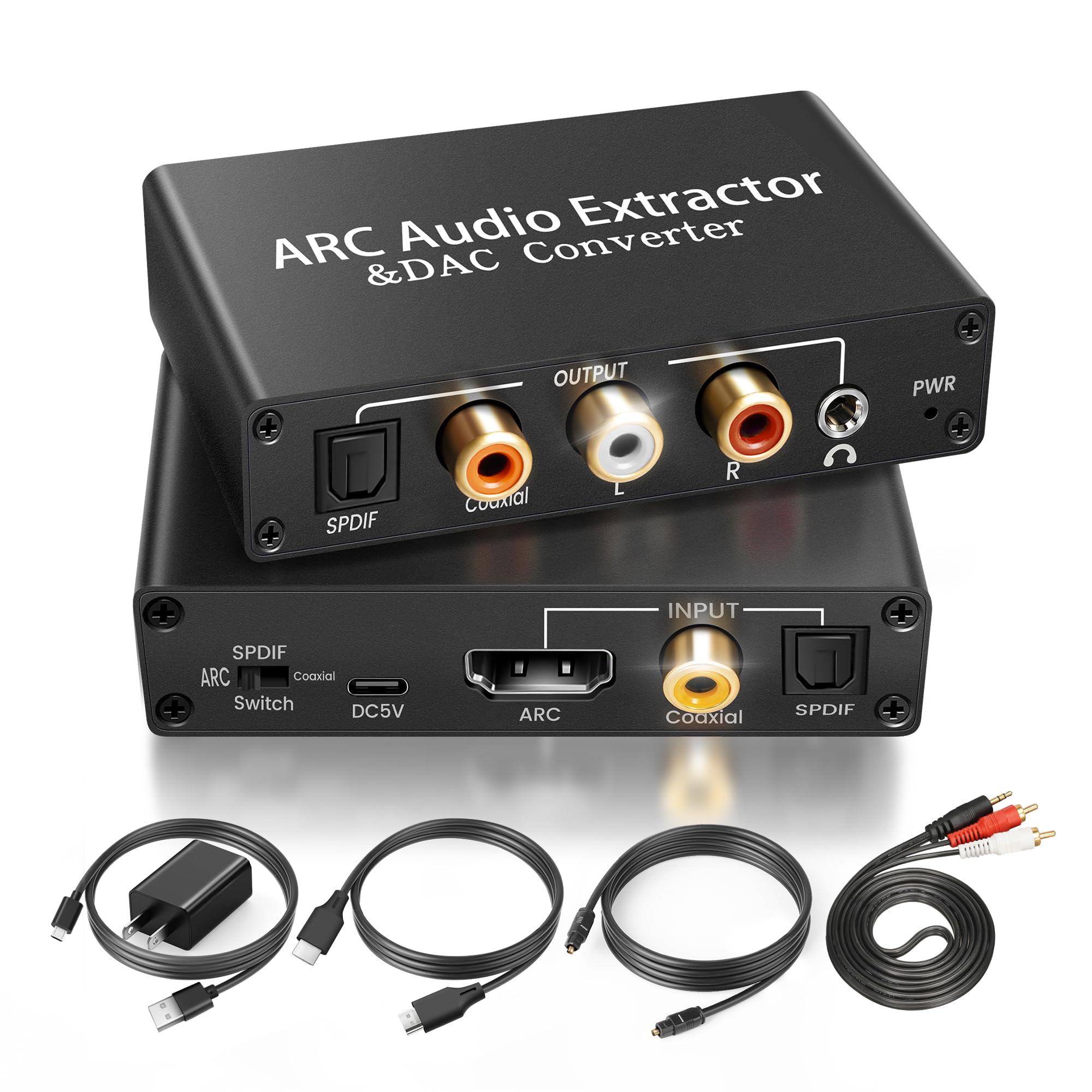 HDMI ARC Audio Extractor DAC Converter 192KHz front view