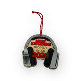 Headphones Ornament with personalized name and year for display