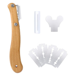 Healeved bread lame with wooden handle