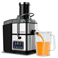 Healnitor 1200W juicer chrome stainless steel design