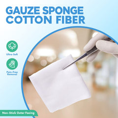 HEALQU 4-ply soft gauze sponges for wound care 2x2
