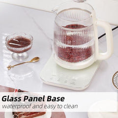 Close up of Health Pot double-layer glass design