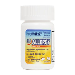 HealthA2Z Allergy Relief bottle with 60 counts