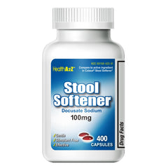 HealthA2Z Stool Softener 100mg softgels bottle