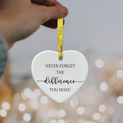 Durable ceramic heart keepsake for lasting memories