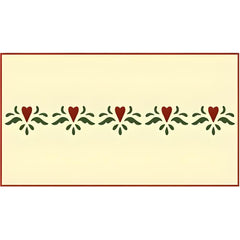 Reusable 10 mil Mylar heart border stencil