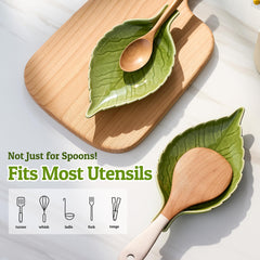 Heat resistant ceramic spoon rest dishwasher microwave safe