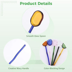 heat resistant glass spoons suitable for hot and cold drinks