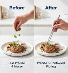 stainless steel pasta tweezers for durable kitchen use