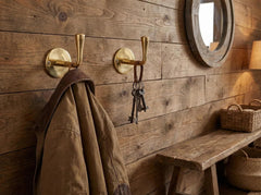 Solid brass heavy duty wall hooks for coats and bags
