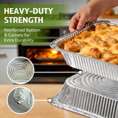 Heavy duty aluminum pans for bakeware and meals