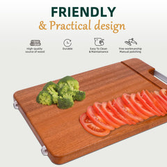 Premium heavy-duty hardwood cutting board 15.8 x 10.8 inches